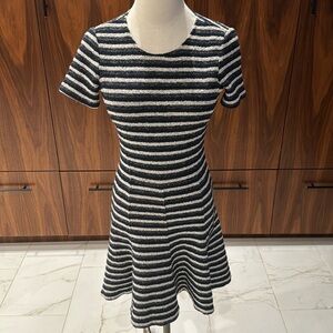 Theory Short Sleeve fit and flare dress